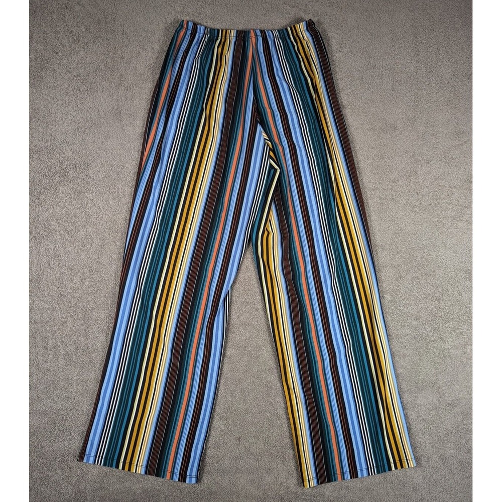 Melissa Paige Womens Striped Colorful Wide Pants Size Pettie Small - Picture 2 of 7